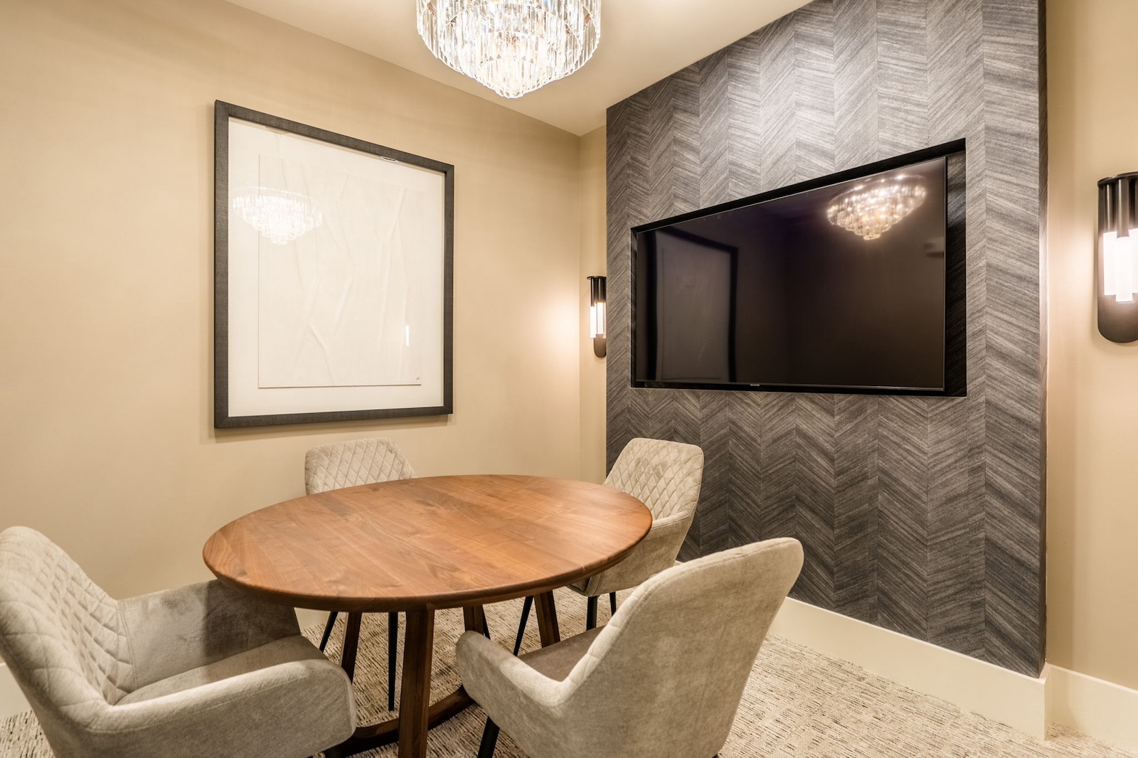 Work-Well space with television at our apartments for rent in Cypress, TX. Amenities